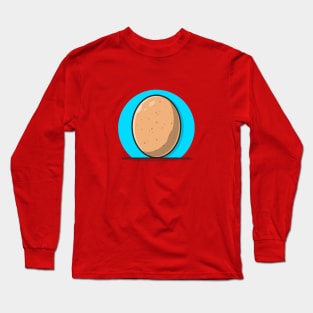 Egg Cartoon Vector Icon Illustration Long Sleeve T-Shirt